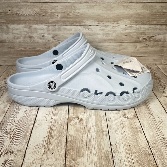 CROCS Baya Men\'s 12 Light Blue Slip-On Waterproof Comfort Shoe Clog Sandal NWT